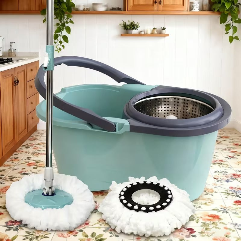 Trapeador Giratorio Sistema Pro-Clean 360™: Limpieza Total sin Esfuerzo ni Manos Mojadas
