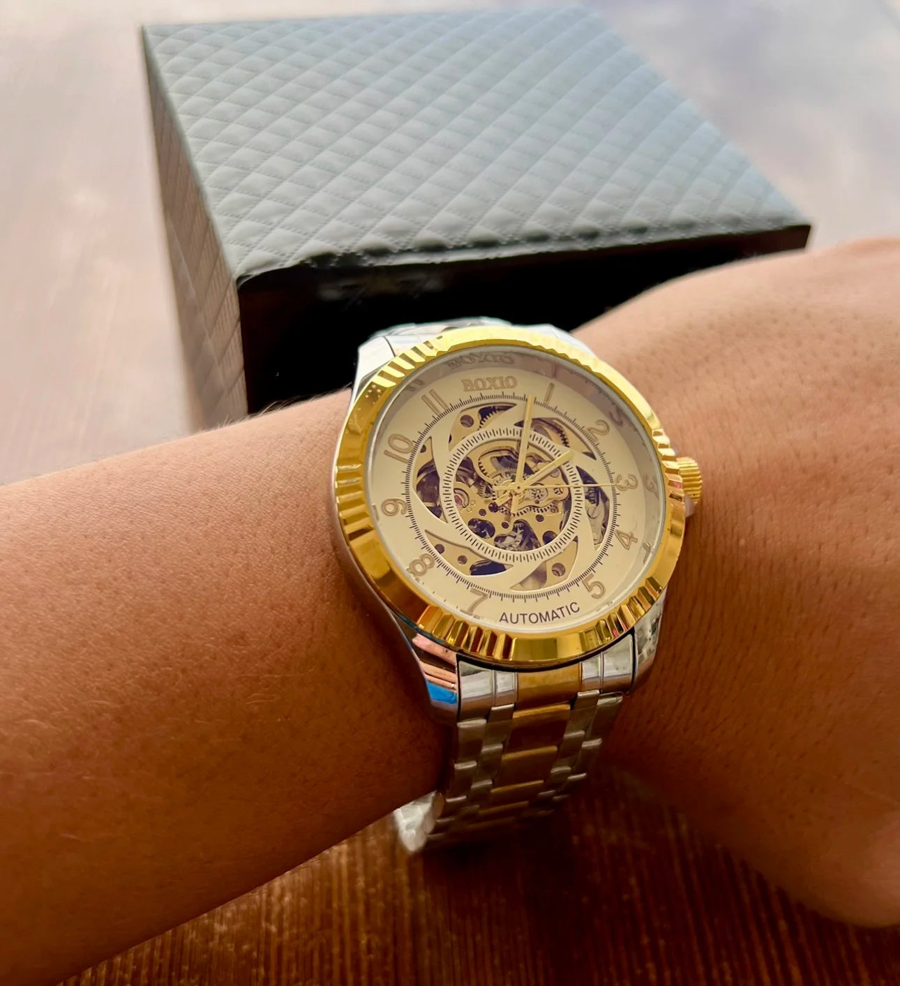 Reloj de Lujo Boxio Automático: Edición Especial Mecánica Tipo Esqueleto