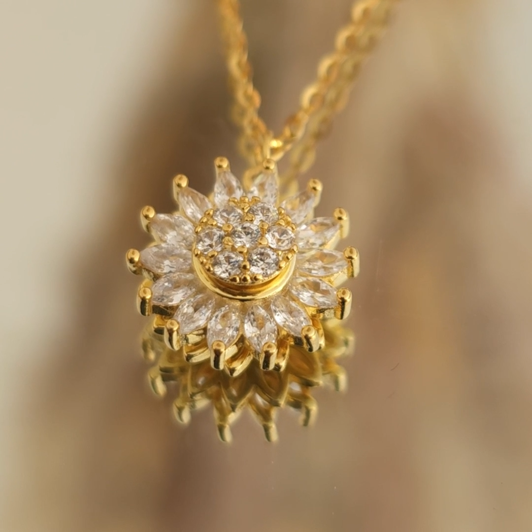 Collar Girasol Giro de Luz - Joya Anti-Estrés y Relajante
