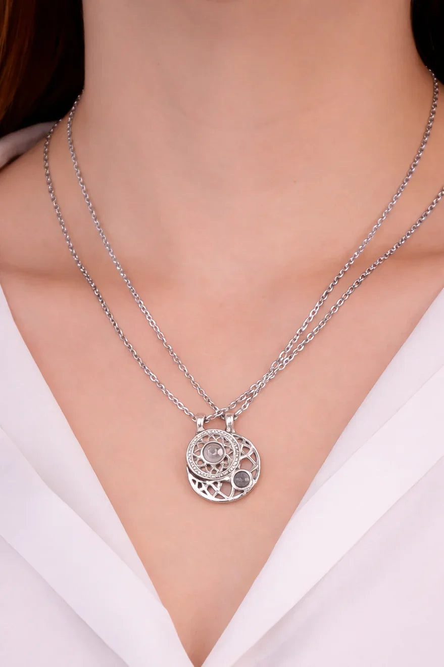 Especial dia de la Madre Collar Magnético 2-en-1: Sol y Luna Proyección Parejas + Cajita de Regalo