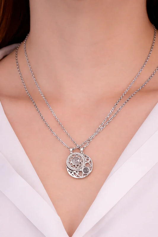 Especial dia de la Madre Collar Magnético 2-en-1: Sol y Luna Proyección Parejas + Cajita de Regalo