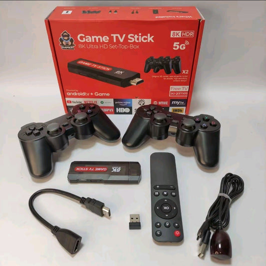 Game Tv Stick 8k - 2 en 1 Consola Retro + Smart Tv