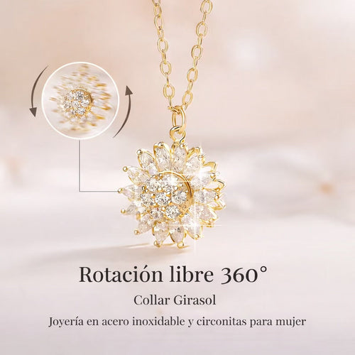 Collar Girasol Giro de Luz - Joya Anti-Estrés y Relajante