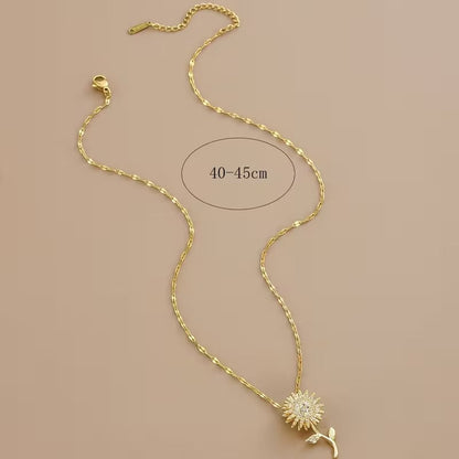 ¡Especial Dia de las Madres! - Collar Flor Girasol Giratorio 360°