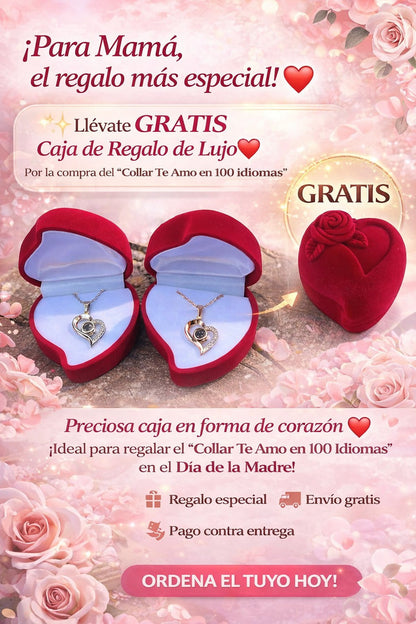 Collar Te Amo 100 Idiomas Cajade Lujo