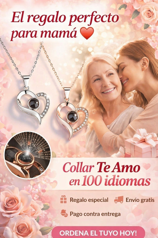 Collar Te Amo 100 Idiomas Cajade Lujo
